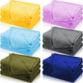 6 Pcs Fleece Sleepover Blanket for Girl Galentines Party - Soft Warm