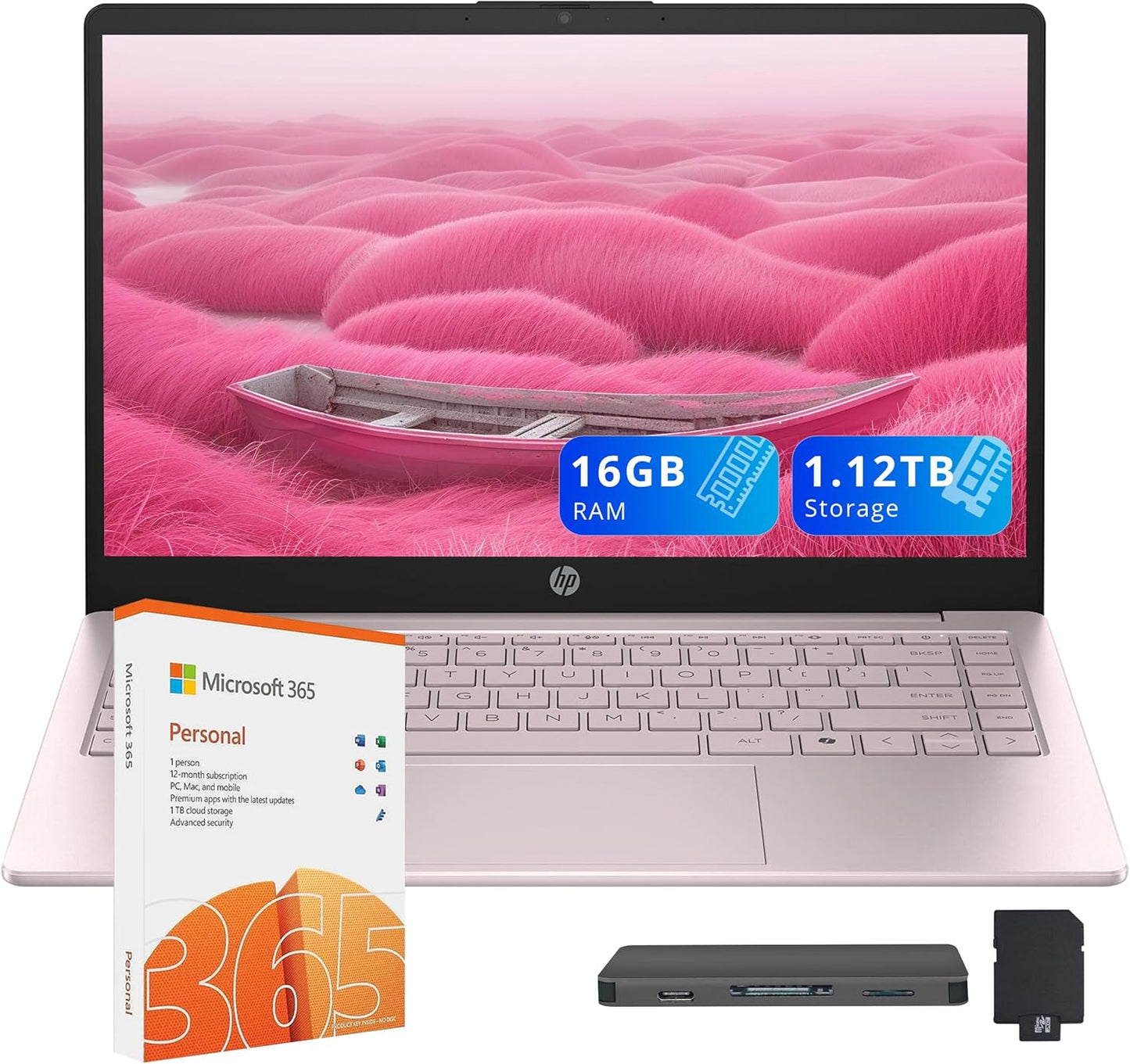 HP Stream 14 Laptop for Students & Business - Pink