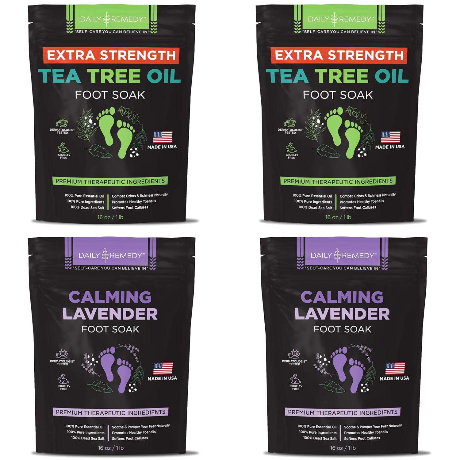 Daily Remedy Foot Soak Set - Tea Tree Oil & Lavender Soothing