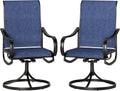 PHI VILLA Outdoor Swivel Dining Chairs Set of 2 for Lawn