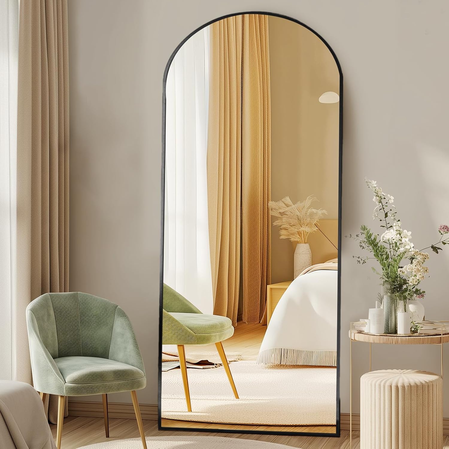DUMOS Arched Full Length Mirror 64in x 21in for Modern Decor