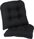 Klear Vu Gripper Overstuffed U-Shaped Seat Pads 15x15 in Solid Black
