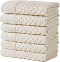 Great Bay Home Taupe Hand Towels - Absorbent Quick-Dry Set