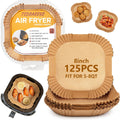 Air Fryer Liners Disposable 8in Square Parchment Sheets - Easy Cleanup