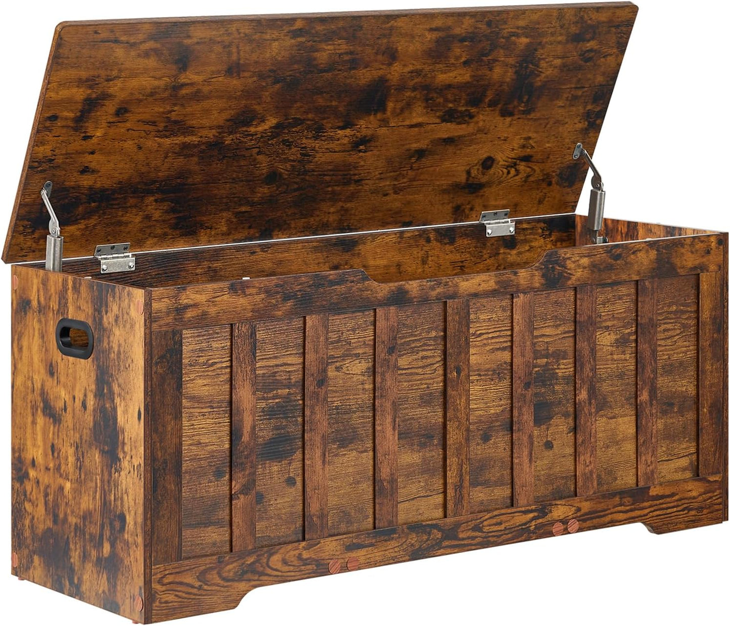 Extra Large Wooden Storage Chest with Safety Hinges for Home