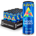 RAVE Mood Energy Drink 12 Pack Blu Raz - Mood Boosting Energy