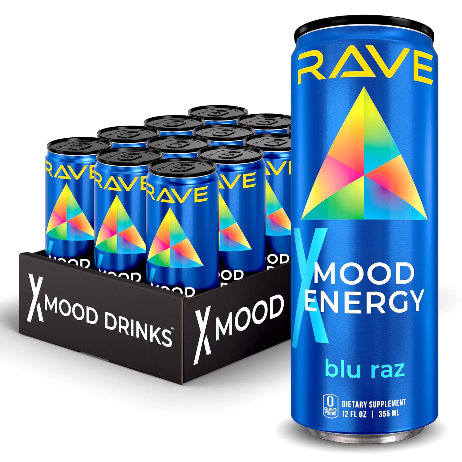RAVE Mood Energy Drink: Mind-Boosting Energy with 225mg Caffeine