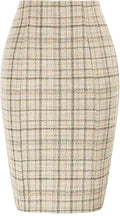 Kate Kasin Womens Knee Length Tweed Pencil Skirt - Slimming Fit