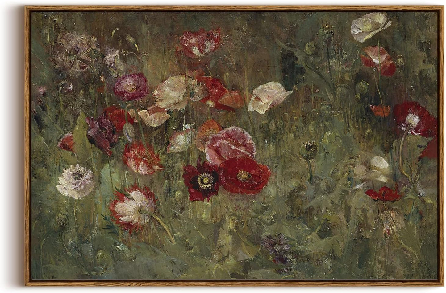 Vintage Flowers Wall Art Canvas Decor for Home and Office