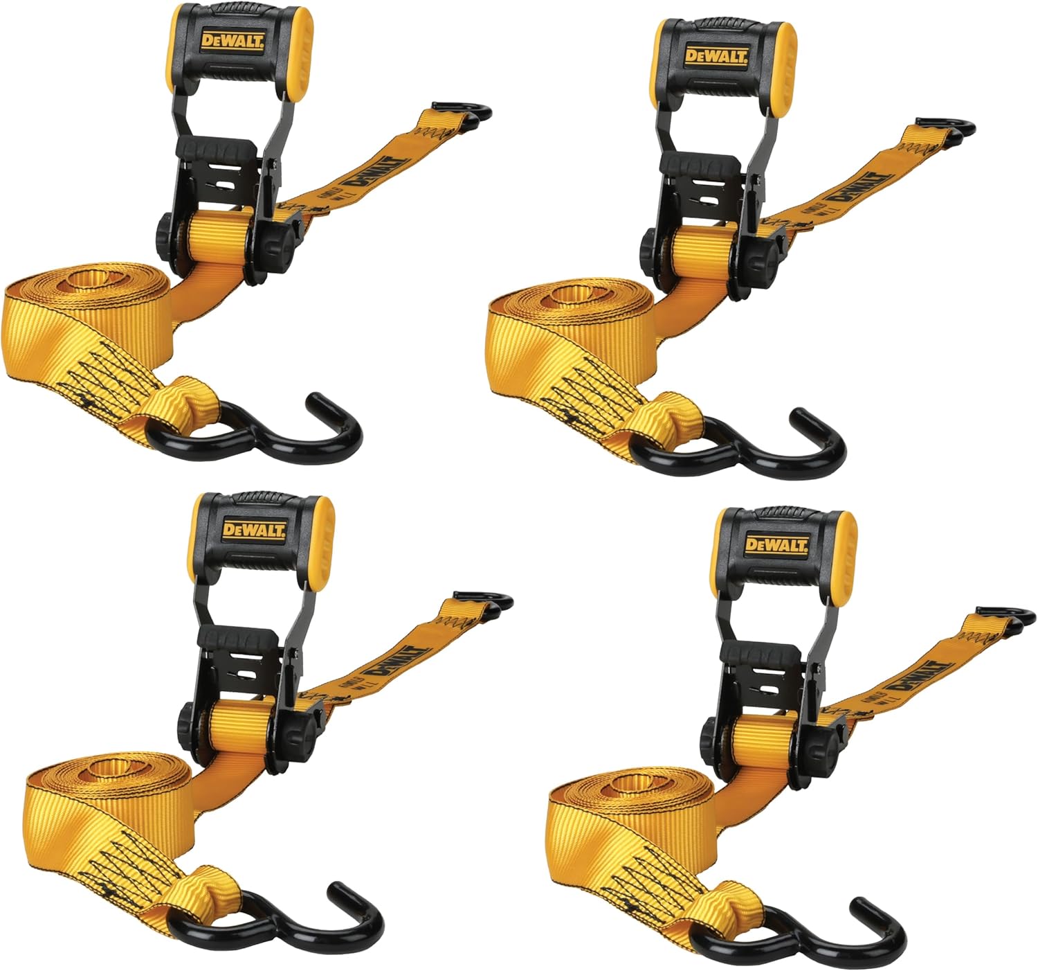 DEWALT Ratchet Tie Down Straps for Heavy-Duty Cargo Hauling