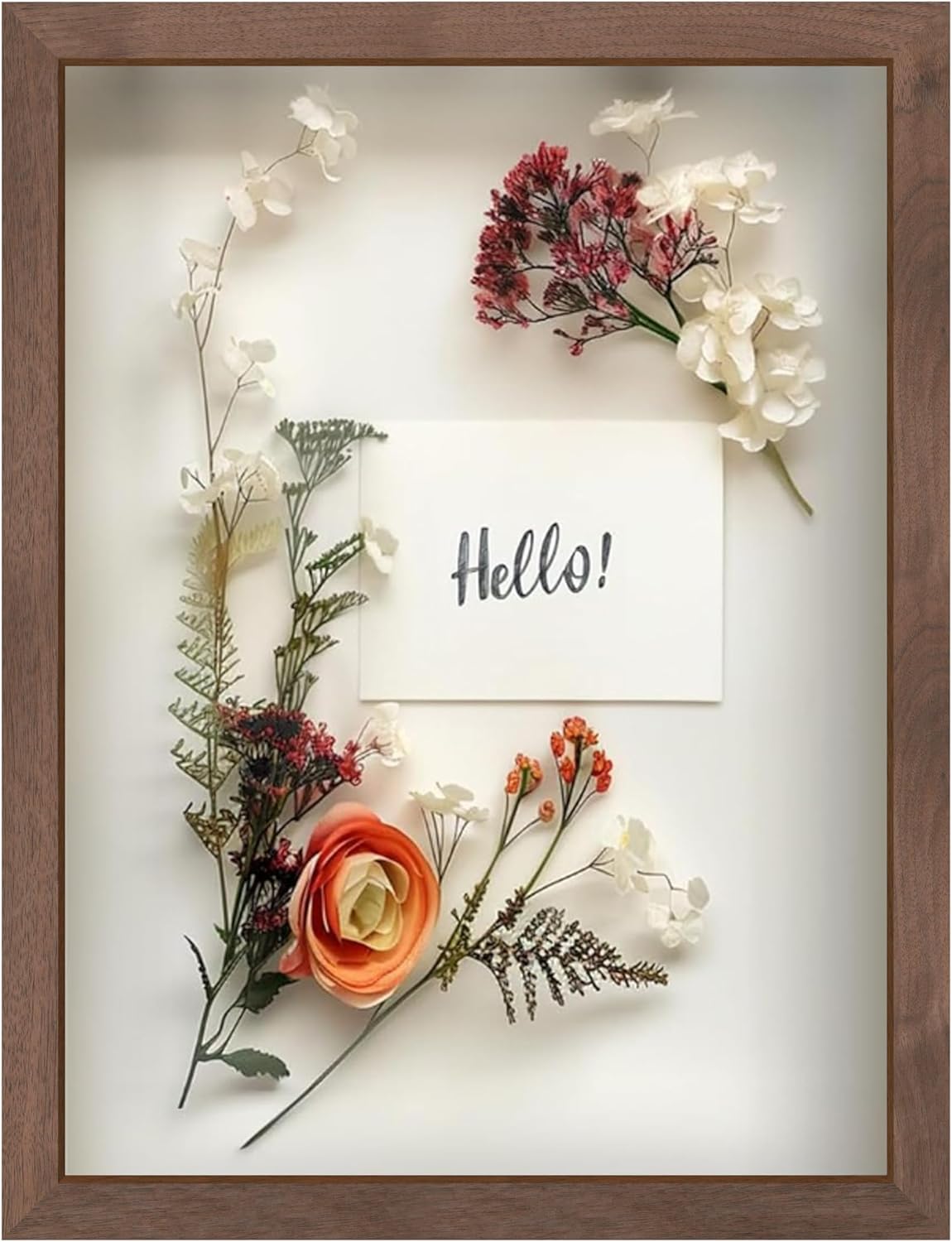 12 x 16 Dark Oak Wooden Shadow Box Frame for Memorable Displays
