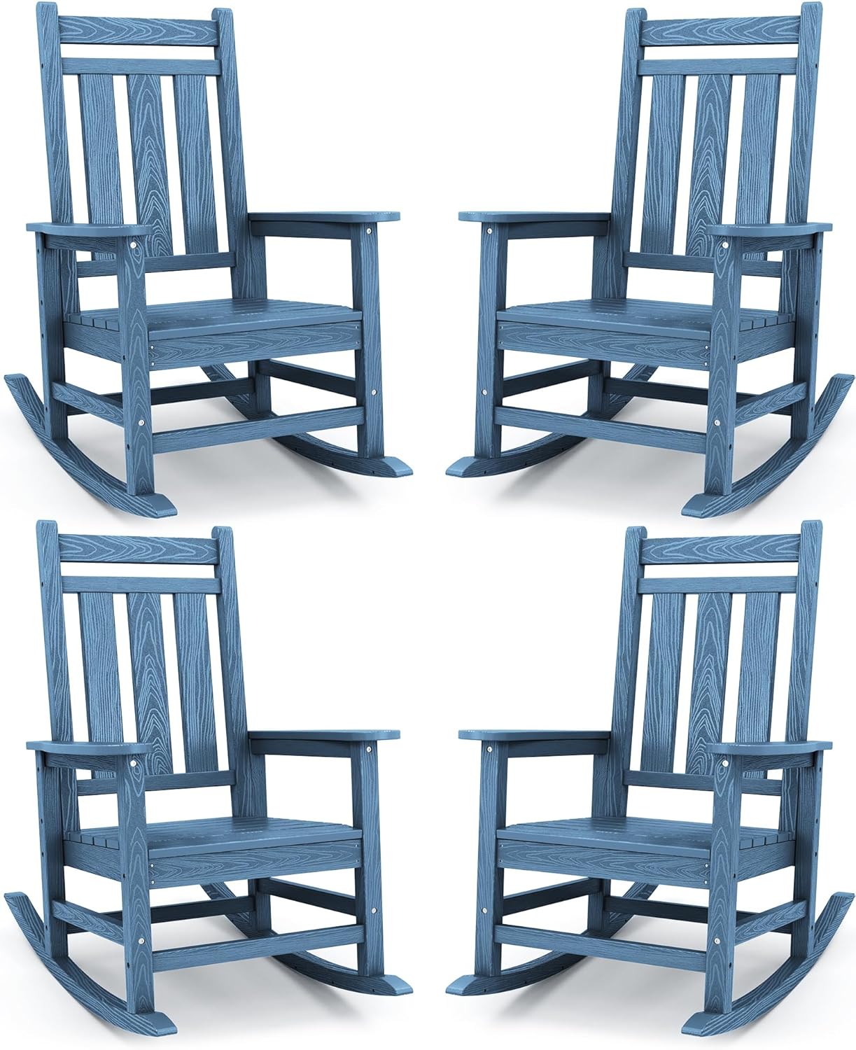 KINGYES Oversized Outdoor Rocking Chair Set for Relaxation