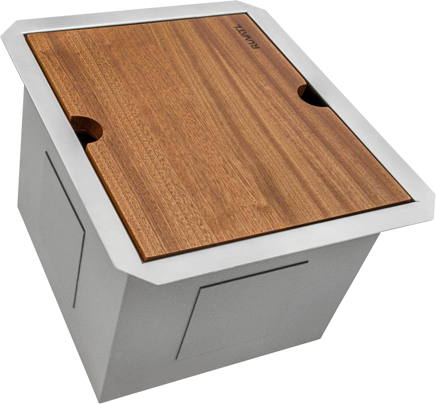 Ruvati 13 inch Workstation Bar Prep Sink with Cover - Durable Design