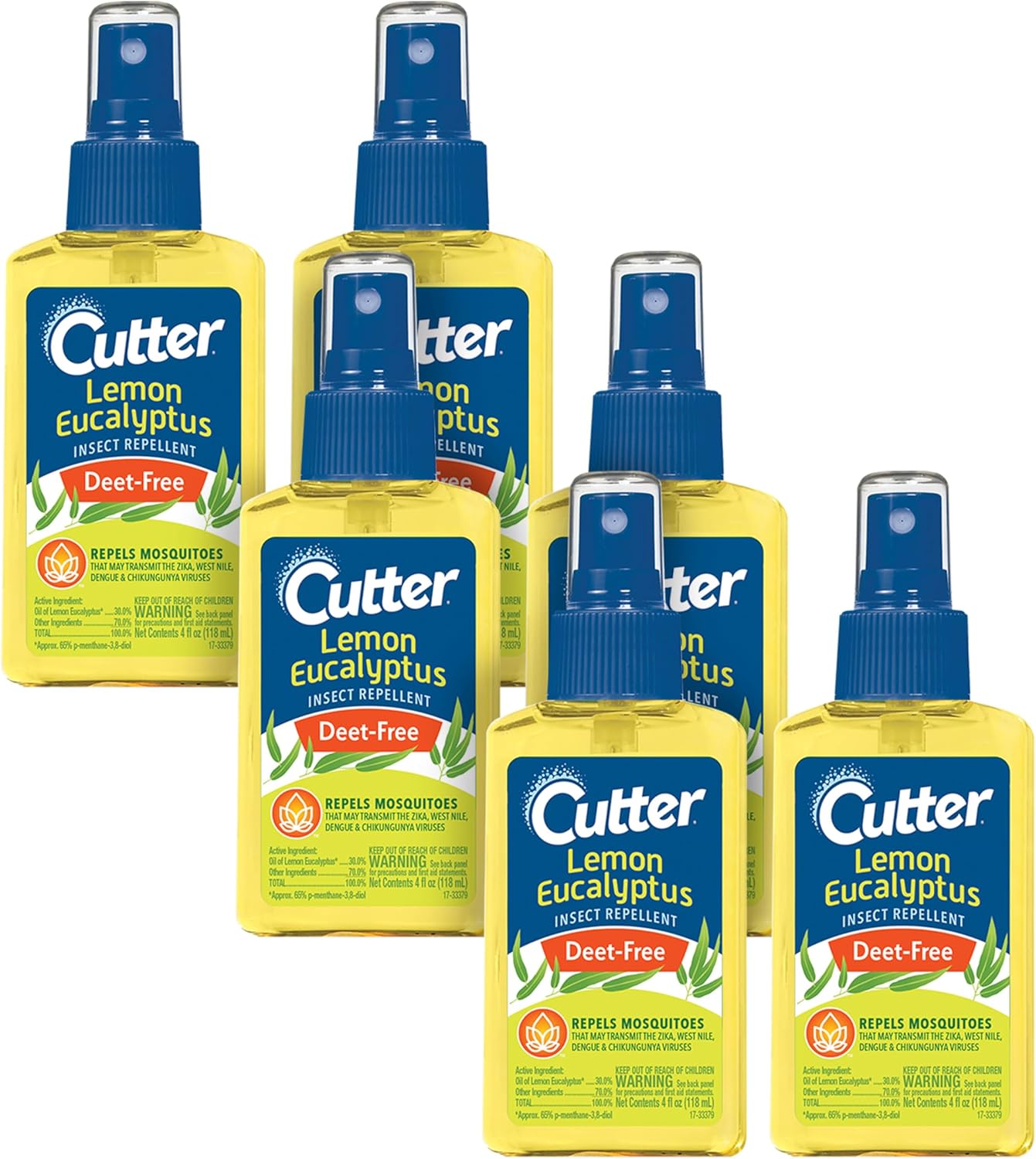 Cutter Lemon Eucalyptus Insect Repellent 4 Ounces, DEET-Free