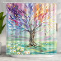 Seasonal Tree Shower Curtain - Vibrant Home Decor