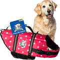 Paws Aboard Dog Life Jacket - Adjustable Reflective Swim Vest for Dogs