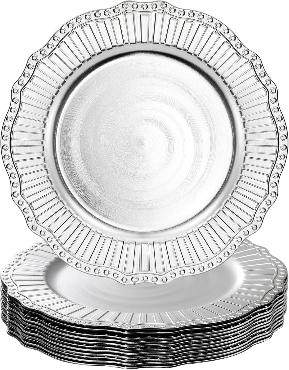 Dicunoy 13 Silver Charger Plates - Elegant Dining Essential
