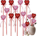 Valentine's Glitter Heart Picks - Sparkly Foam Sticks