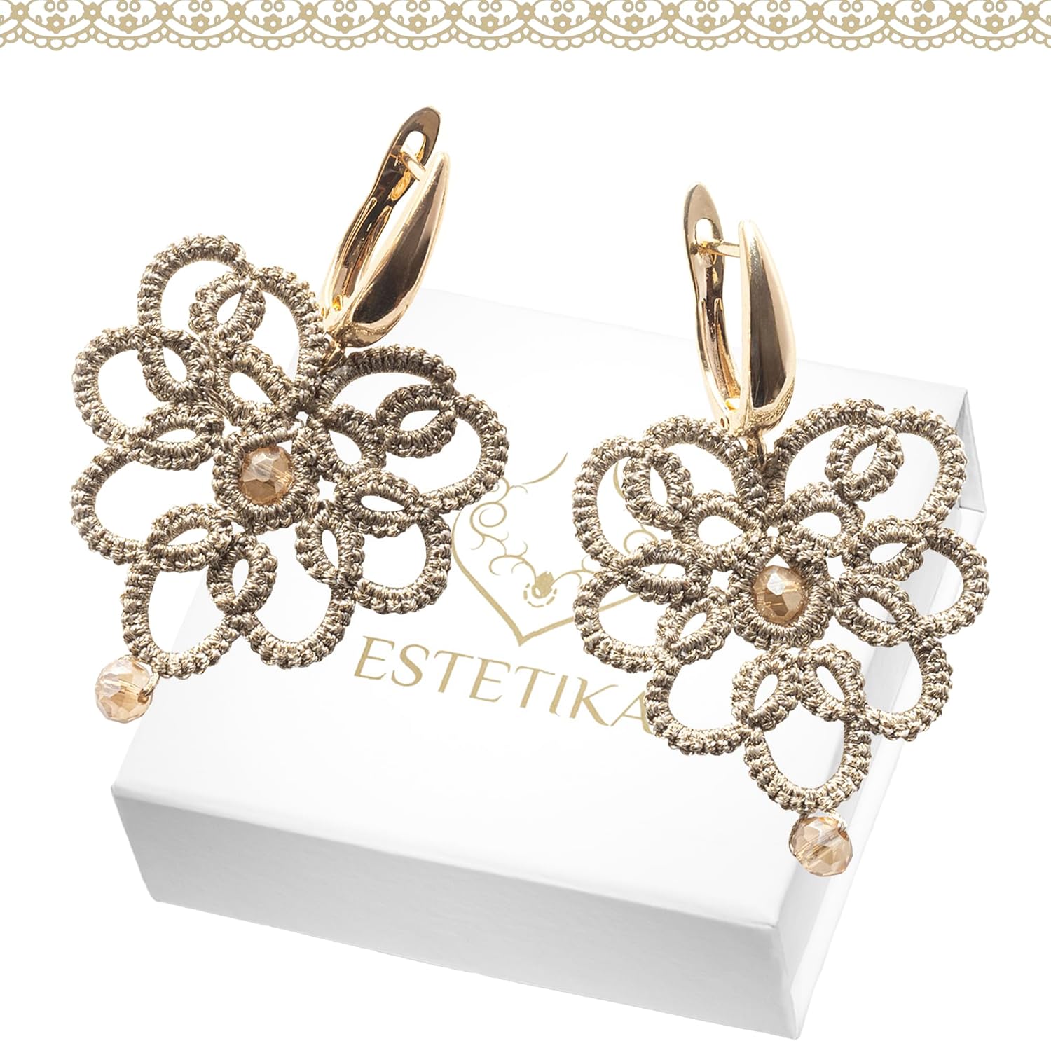 Artisan Lace Earrings: Lightweight Dangle Jewelry for Women