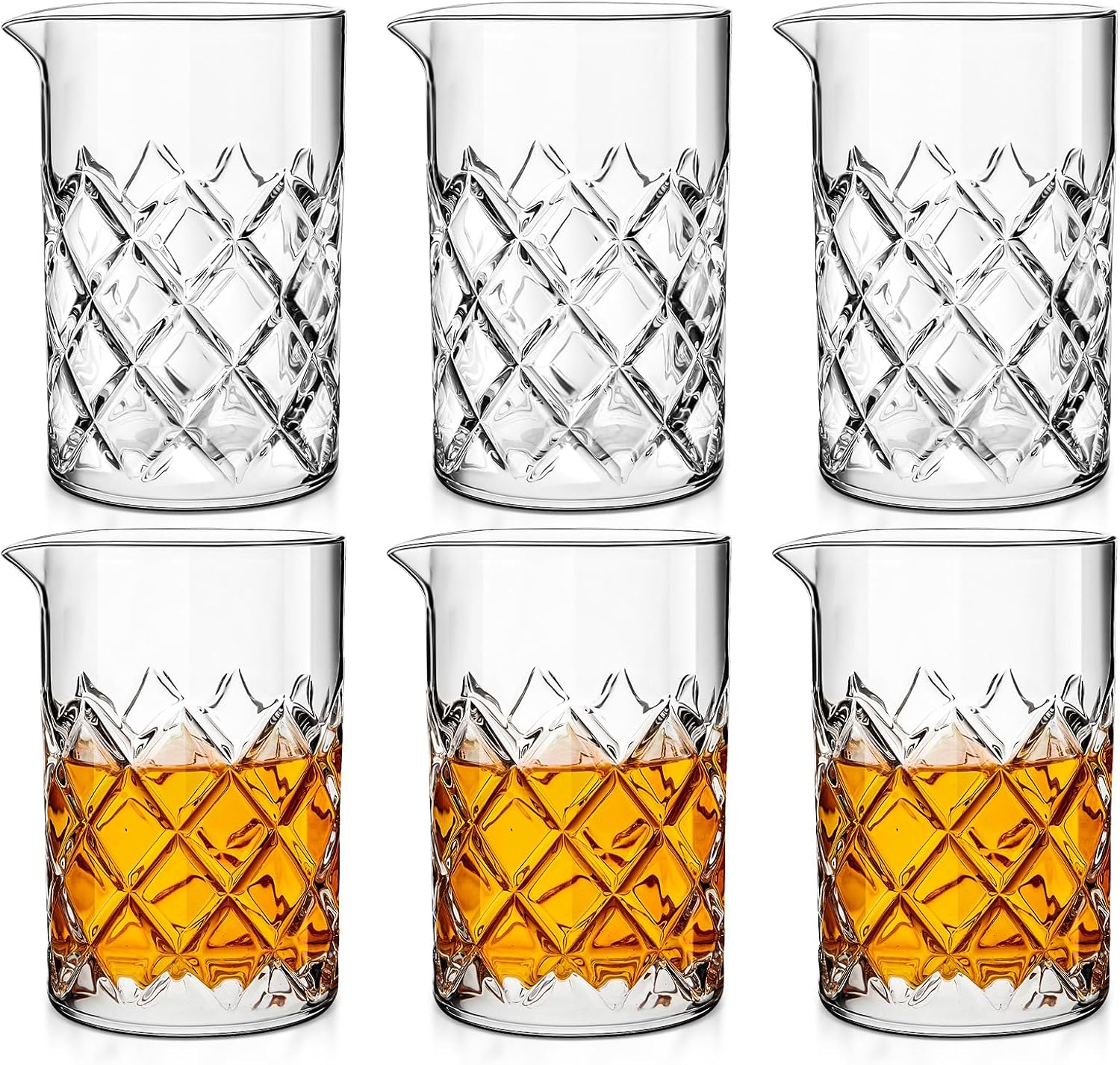 Dandat Cocktail Mixing Glass Set for Home Bartenders and Parties