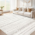 10x12 Large Living Room Area Rug - Soft Machine Washable Boho Brown
