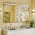 Large Bathroom Mirror 30x56 in Gold Frame - Stylish Over Sink Mirror