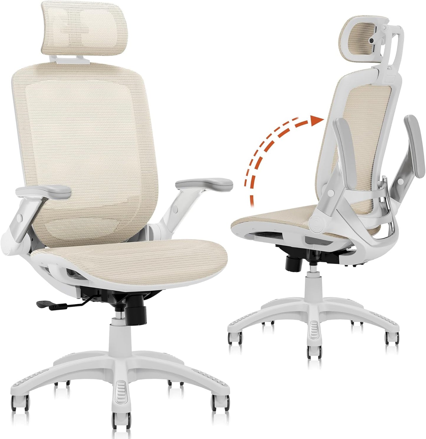 GABRYLLY Ergonomic Office Chair with Adjustable Headrest and Arms