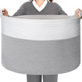 Extra Large Storage Basket 23.6in x 23.6in x 14.1in - Oversized Cotton