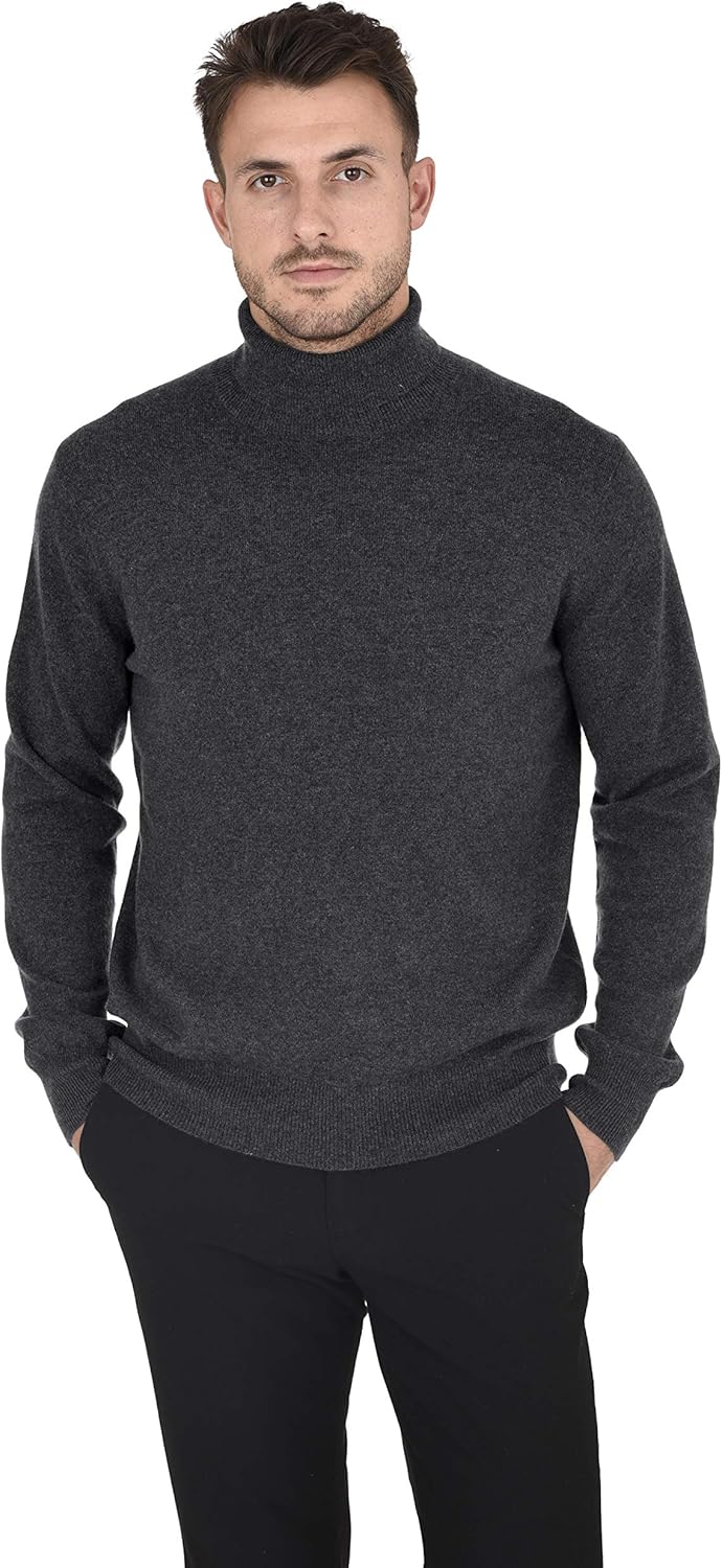 Essential Knit Turtleneck Sweater for Men in Merino Wool