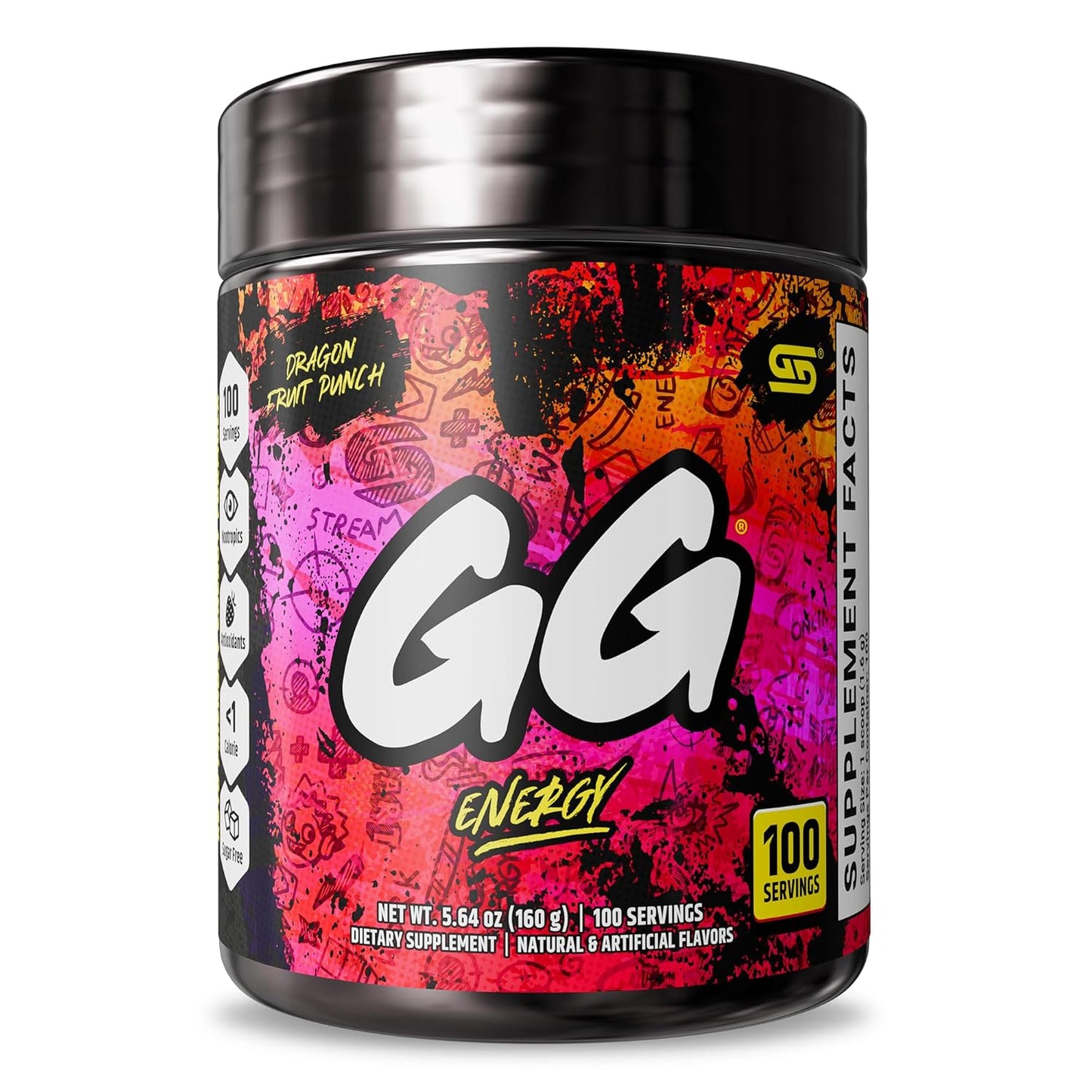 Gamer Supps GG Energy Dragonfruit Punch - Keto Friendly Drink
