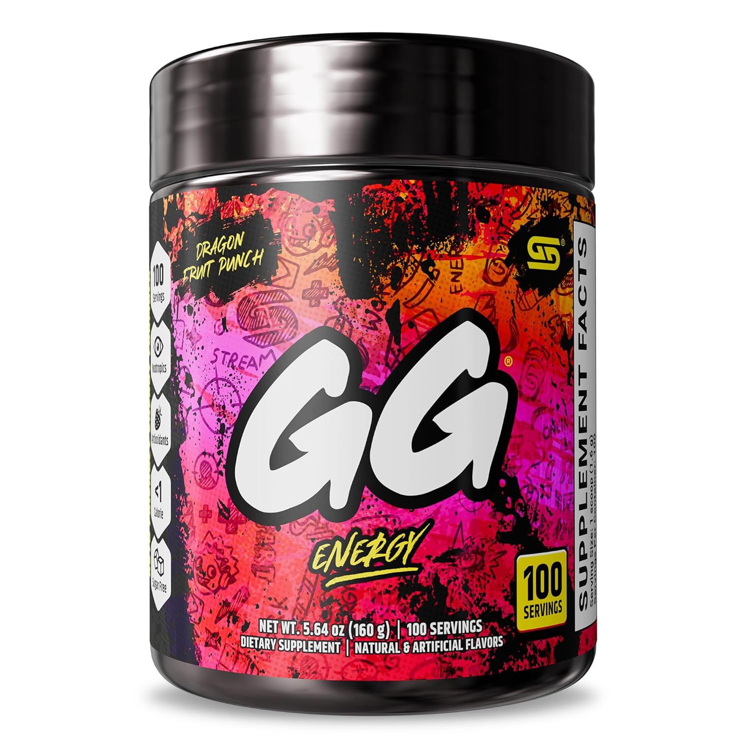 Gamer Supps GG Energy Dragonfruit Punch - Keto Friendly Drink
