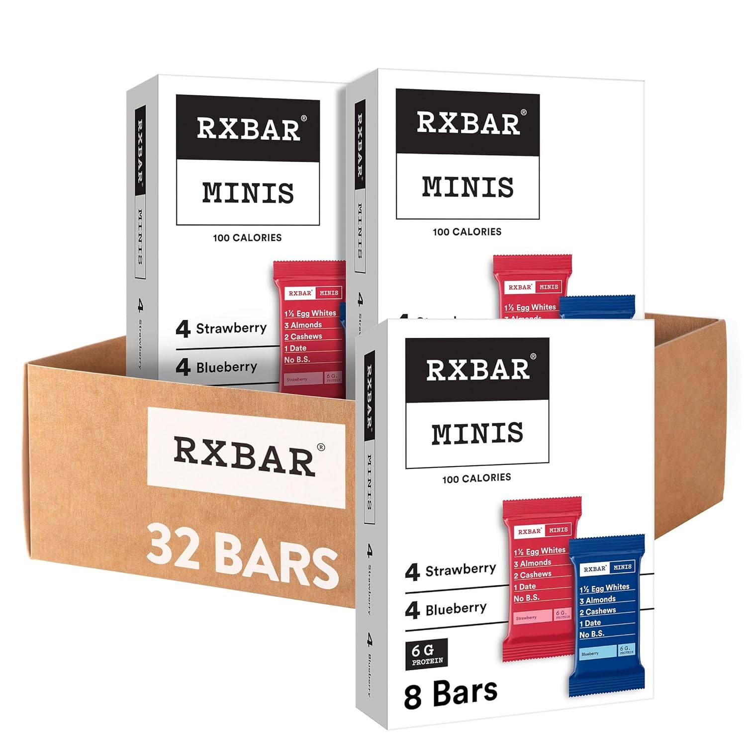 RXBAR Minis Protein Bars Variety Pack - 6g Protein, Gluten Free