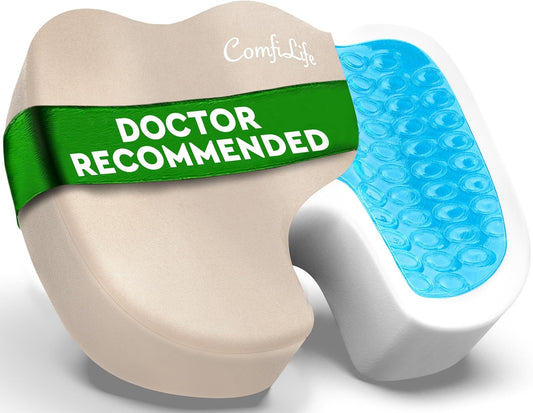 ComfiLife Premium Gel Memory Foam Seat Cushion for Pain Relief