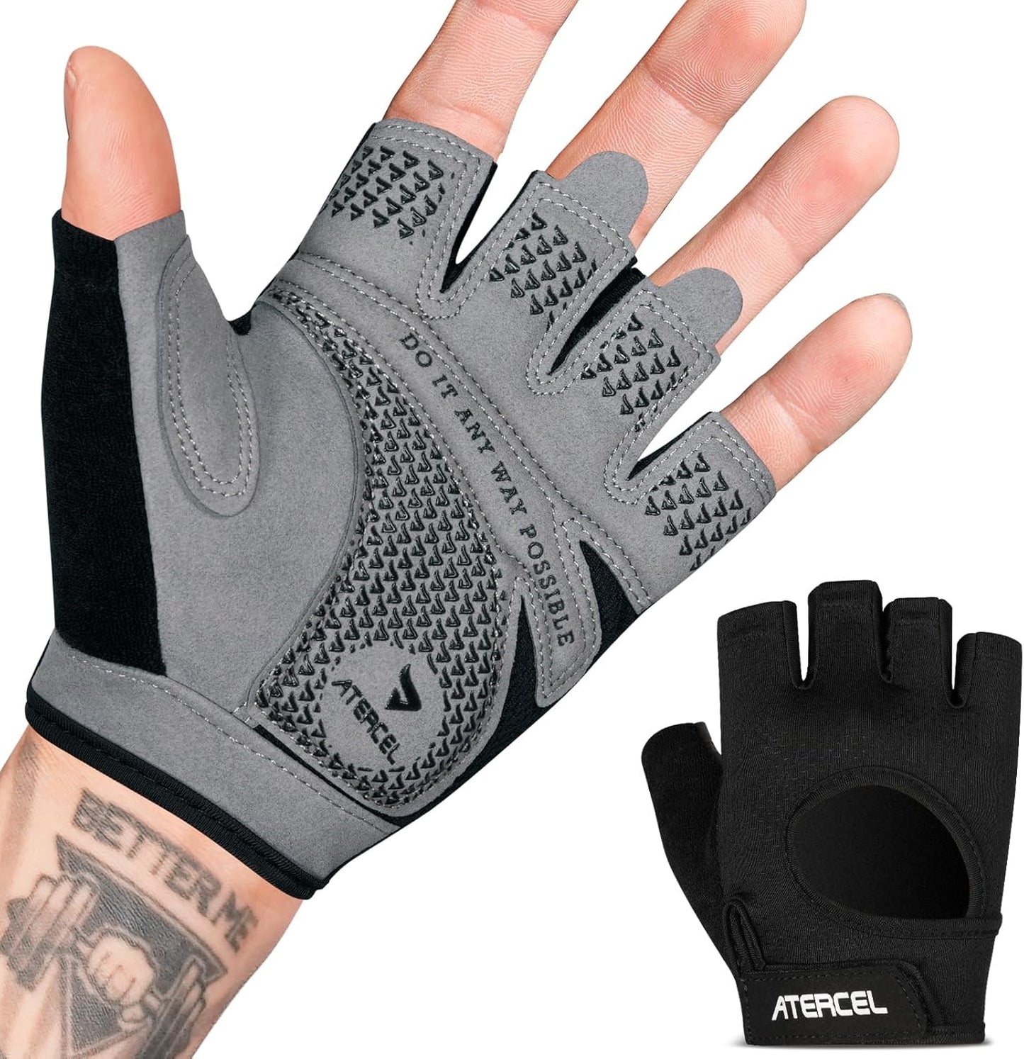 ATERCEL Full Palm Protection Gym Gloves