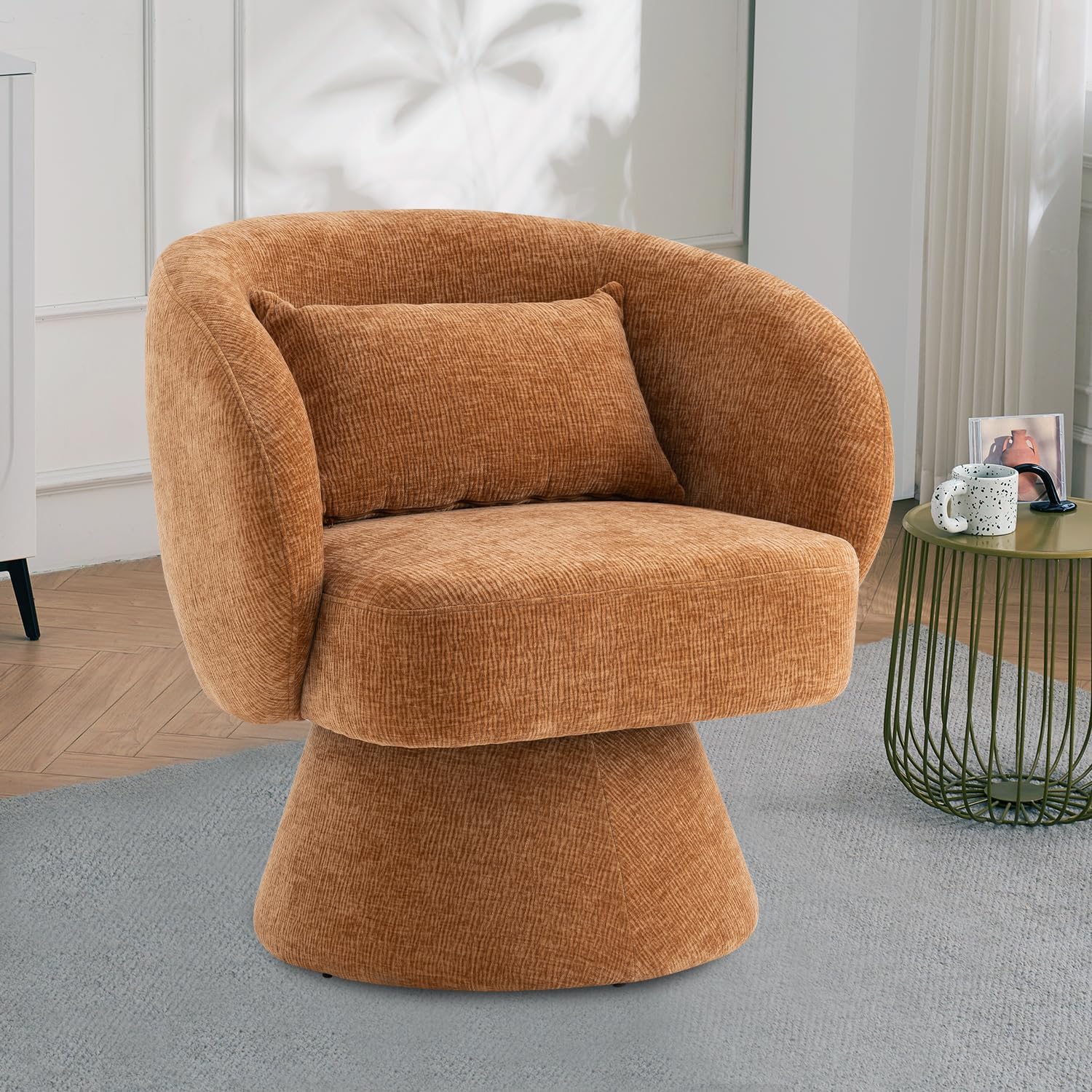 Swivel Velvet Accent Chair: Cozy 360 Comfort!