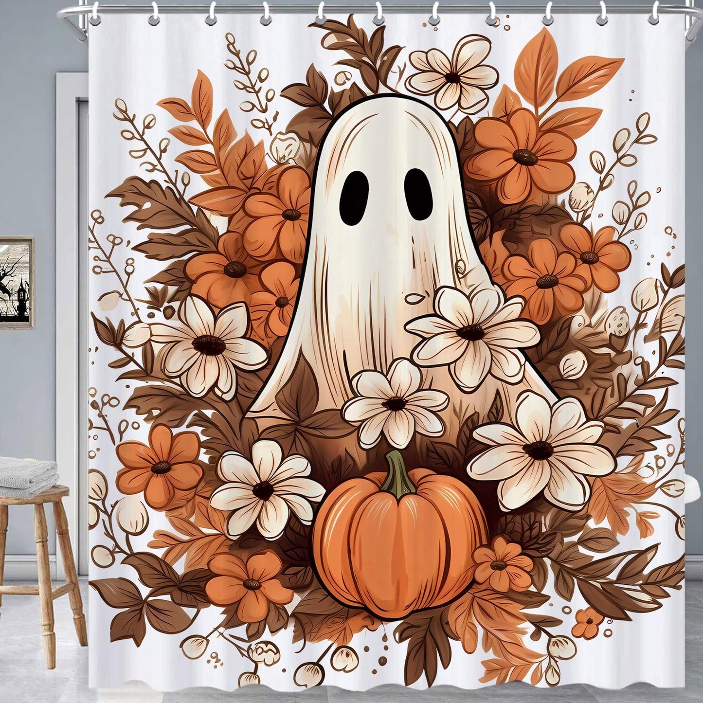 Spooky Chic Pumpkin Shower Set