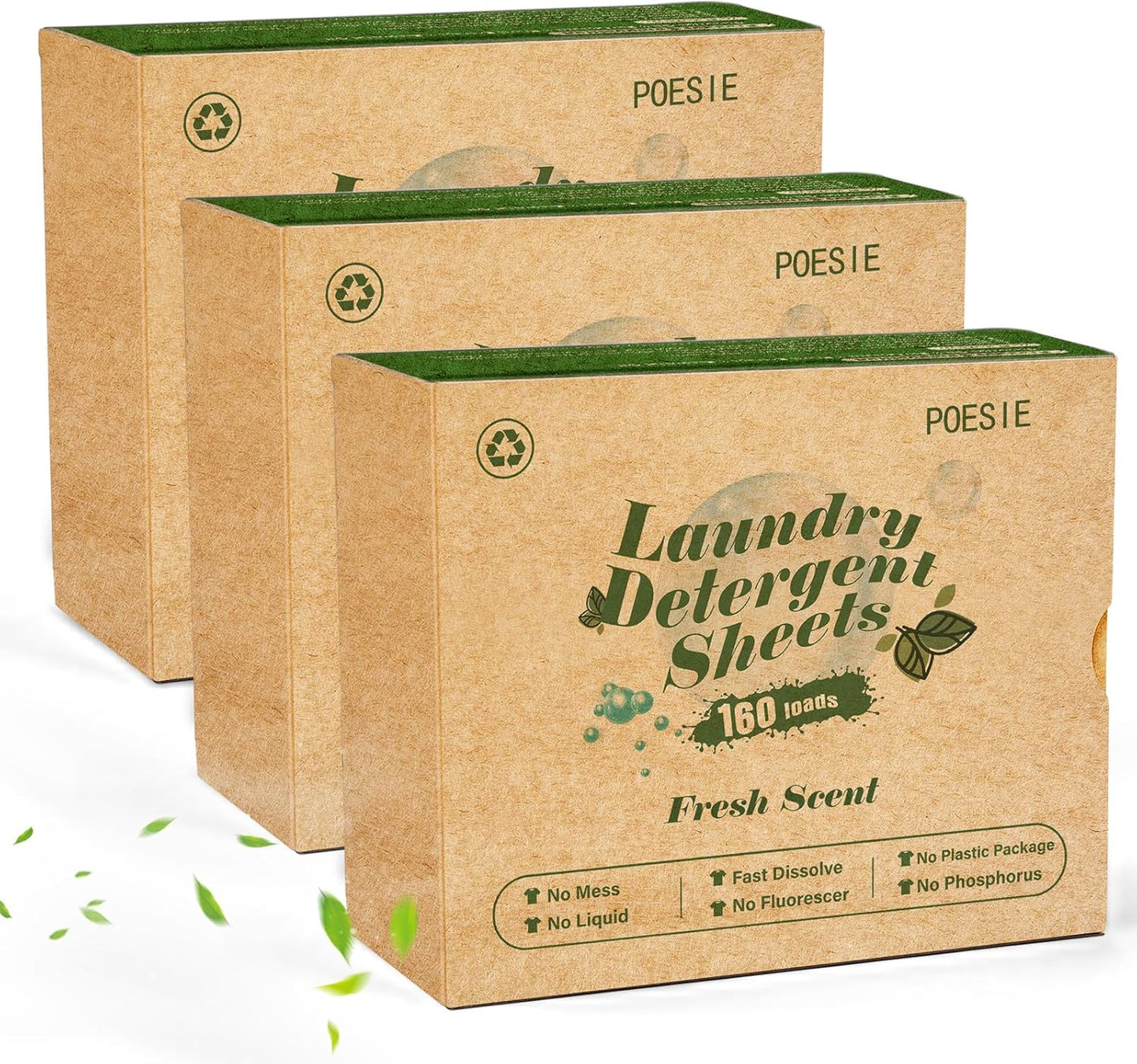 Poesie Laundry Detergent Sheets for Travel and Home Use