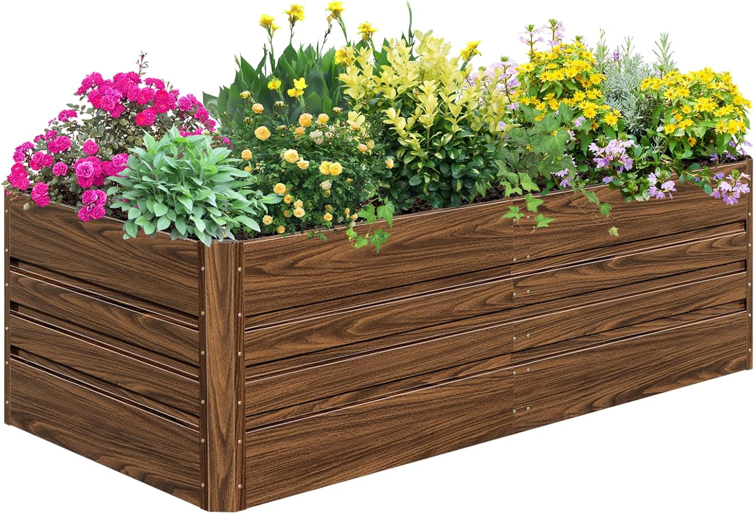 SnugNiture Galvanized Raised Garden Bed for Outdoor Planting