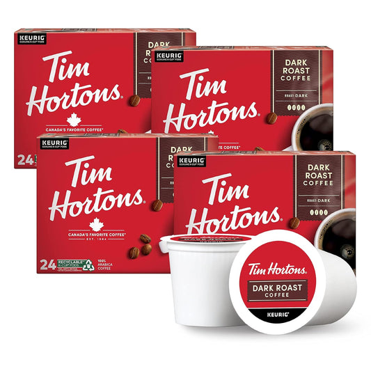 Tim Hortons Dark Roast Coffee K-Cup Pods for Keurig Brewers