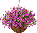 Artificial Faux Hanging Daisy Basket for Outdoor Porch - Realistic UV
