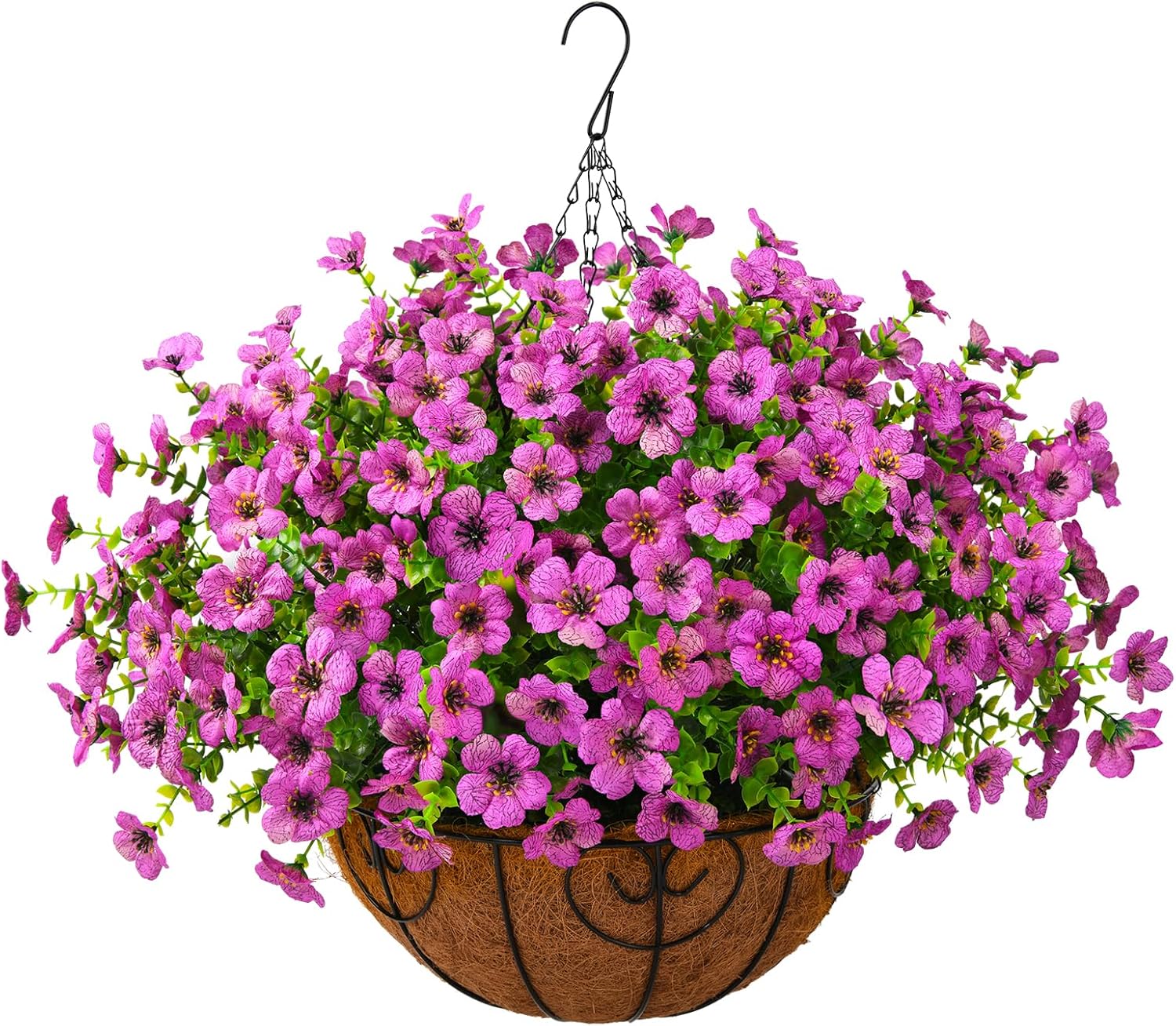 Artificial Faux Hanging Plants for Outdoor Porch Garden Decor
