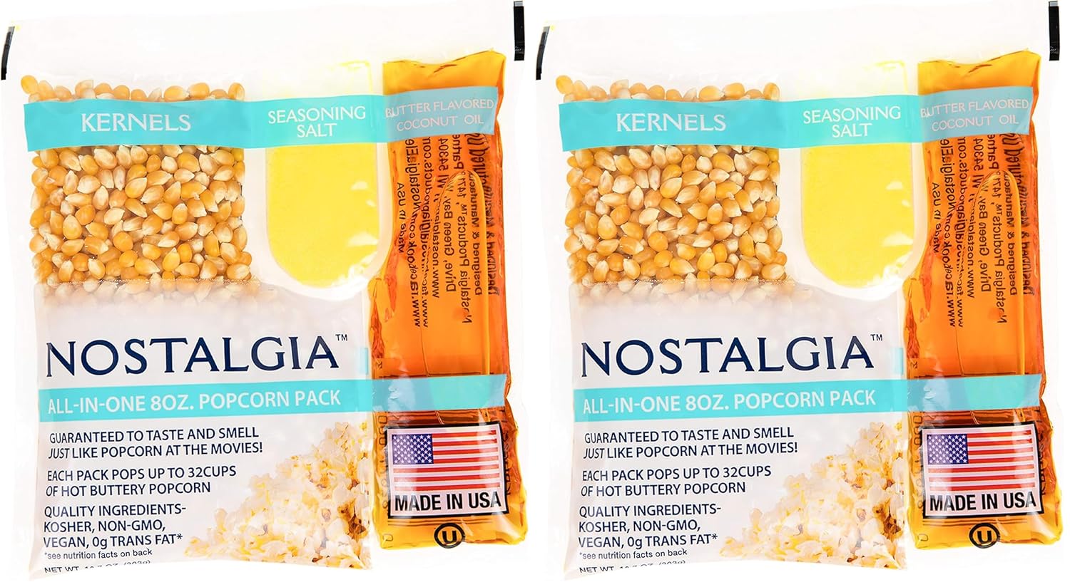 Nostalgia Premium 8-Ounce Popcorn Packs for Movie Theater Taste
