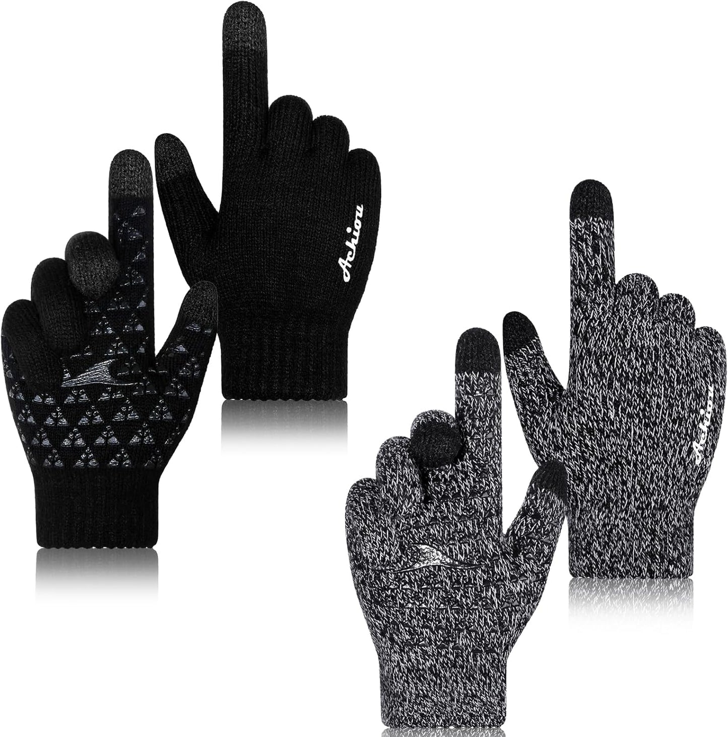 Achiou Winter Gloves: Touch Screen Texting + Warmth