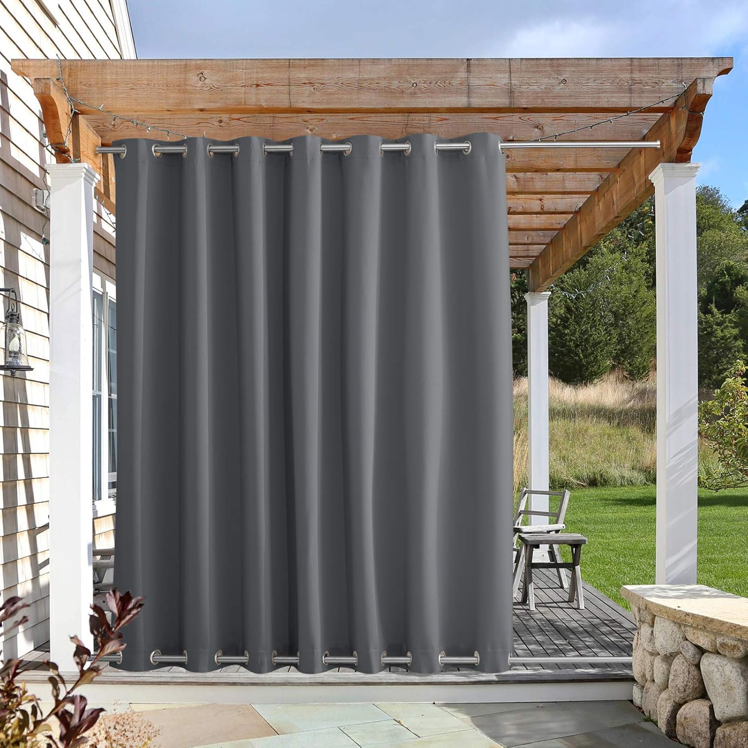 NICETOWN Outdoor Curtain for Patio Waterproof Extra Wide 100in