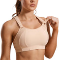 SYROKAN Women's Sports Bra Front Adjustable High Impact Support added