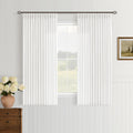 Off White Pinch Pleat Linen Curtains 54 in - Memory Pleat Kitchen