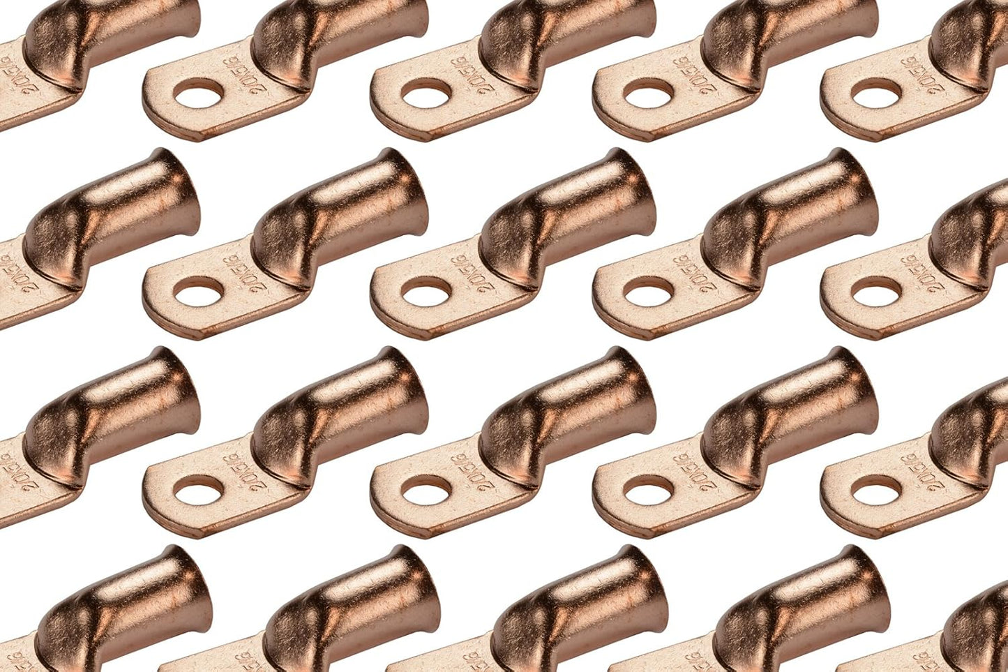 TEMCo 25 Pack Bare Copper Welding Battery Cable Ends for Durability
