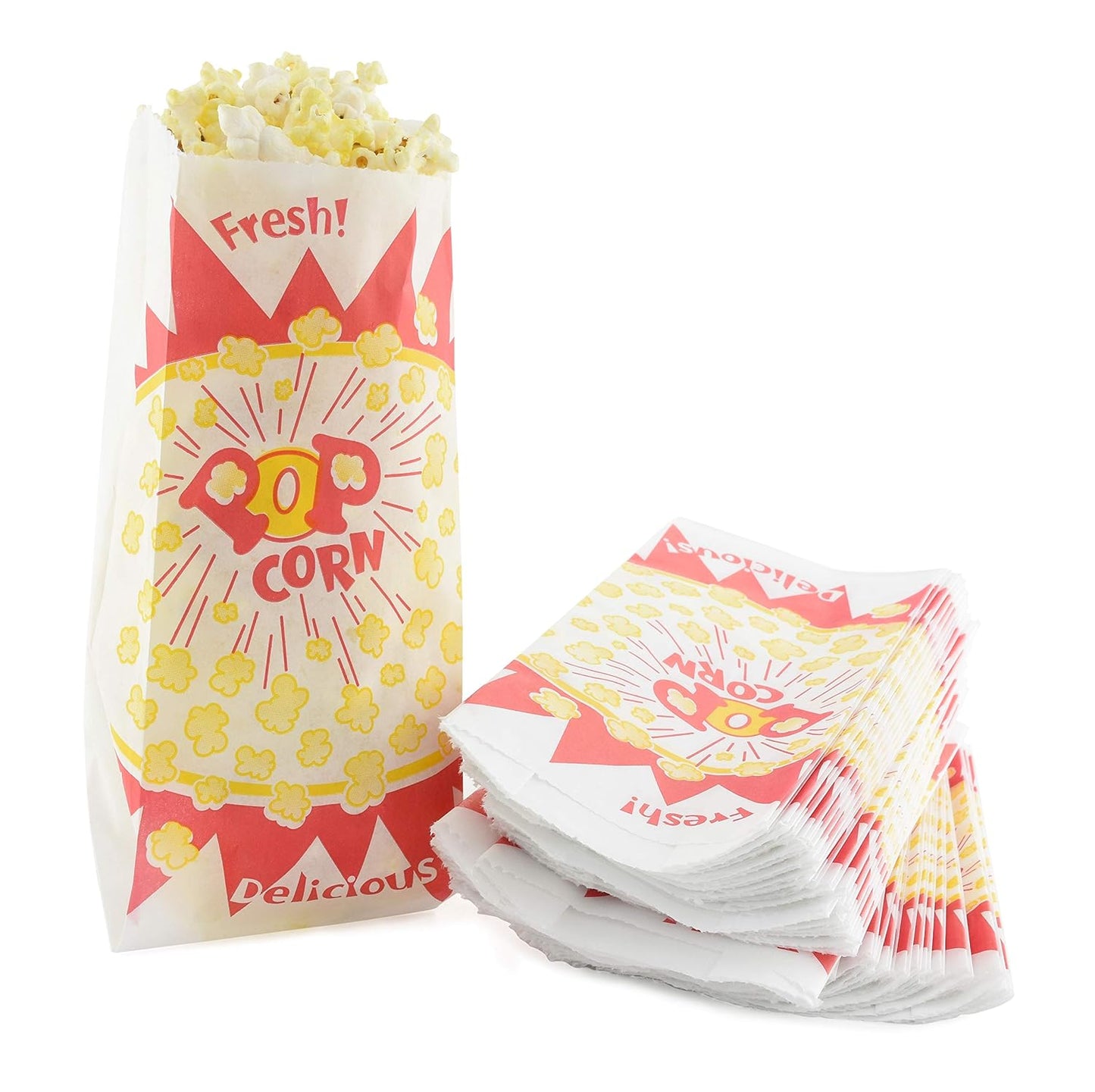 SNAPPY Burst Design 1 oz. Popcorn Bags - Case of 1000