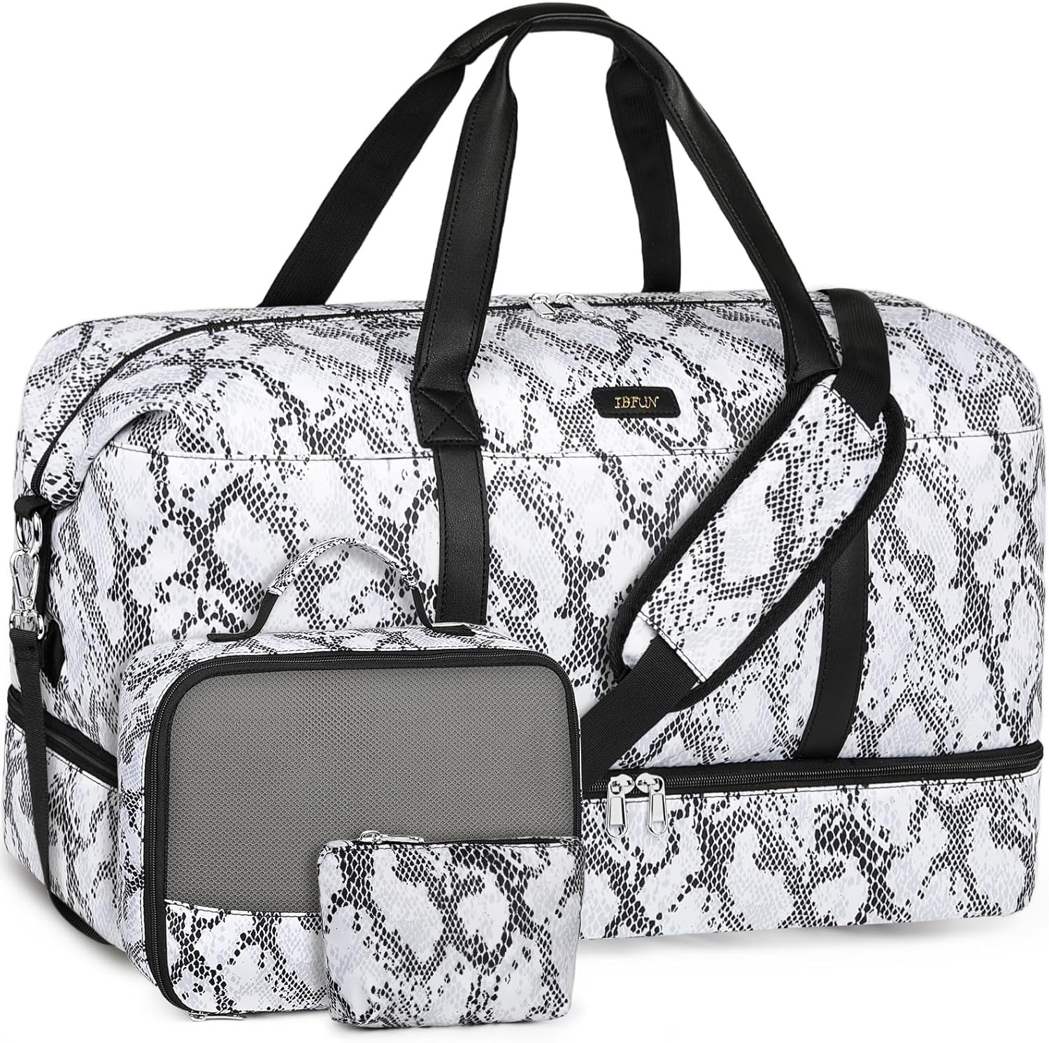 IBFUN Weekender Bags for Women with Shoe Compartment Set
