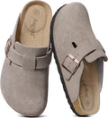 Asgard Genuine Suede Clogs for Women Men - Comfortable Cork Footbed us